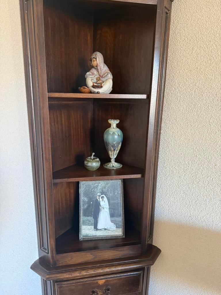 Hoekkastje eiken, Ophalen, Zo goed als nieuw, 25 tot 50 cm, Minder dan 100 cm