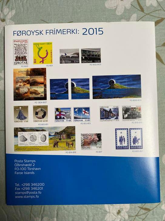Faraose postzegels stamps foroysk frimerki jaargang 2015, Ophalen of Verzenden, Overige landen, Postfris