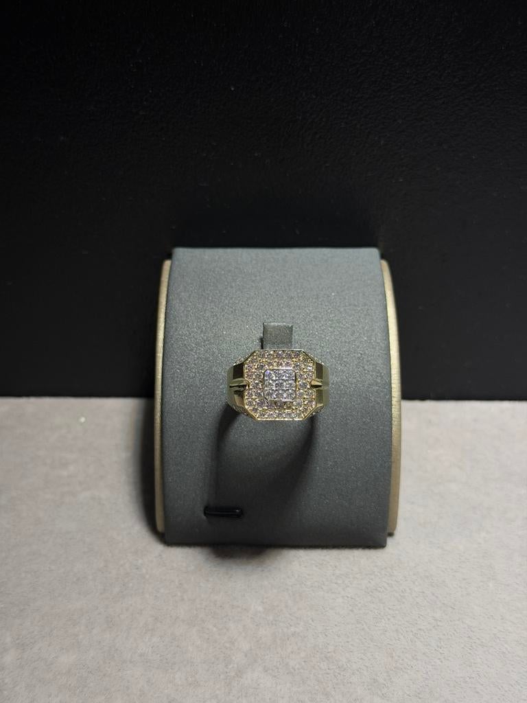 14 Karaat Goud - Ring - Zegel Ring - Nieuw - Mt 20,5, Ophalen of Verzenden, Nieuw, Goud, Heer