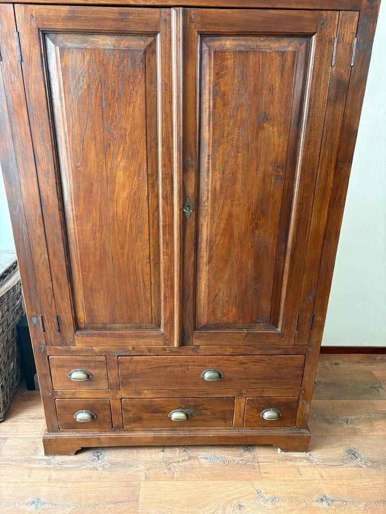 Teakhouten TV-meubel, Huis en Inrichting, Kasten | Televisiemeubels, Ophalen, Gebruikt, 150 tot 200 cm, Minder dan 100 cm