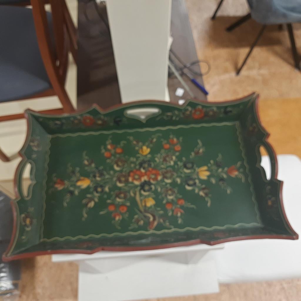 Vintage Hindeloopen mangelbak met Handgeschilderd, Ophalen of Verzenden