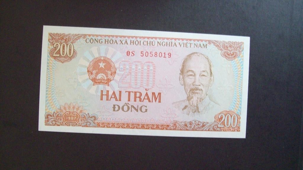 200 dong vietnam,, Postzegels en Munten, Bankbiljetten | Azië, Ophalen of Verzenden, Zuidoost-Azië, Los biljet