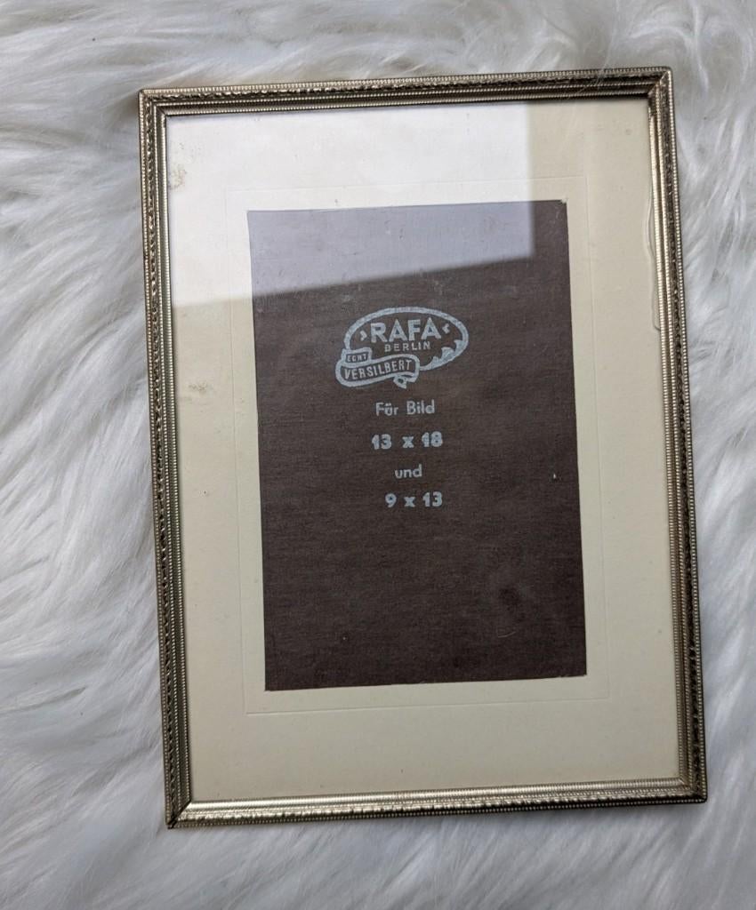 Vintage fotolijstje Rafa, Minder dan 50 cm, Gebruikt, Metaal of Aluminium, Ophalen of Verzenden