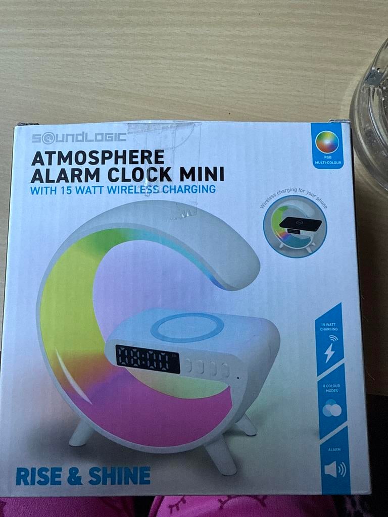 Soundlogic Atmosphere Wekker Mini met Draadloos Opladen, Ophalen of Verzenden, Nieuw, Digitaal, Wekker of Tafelklok