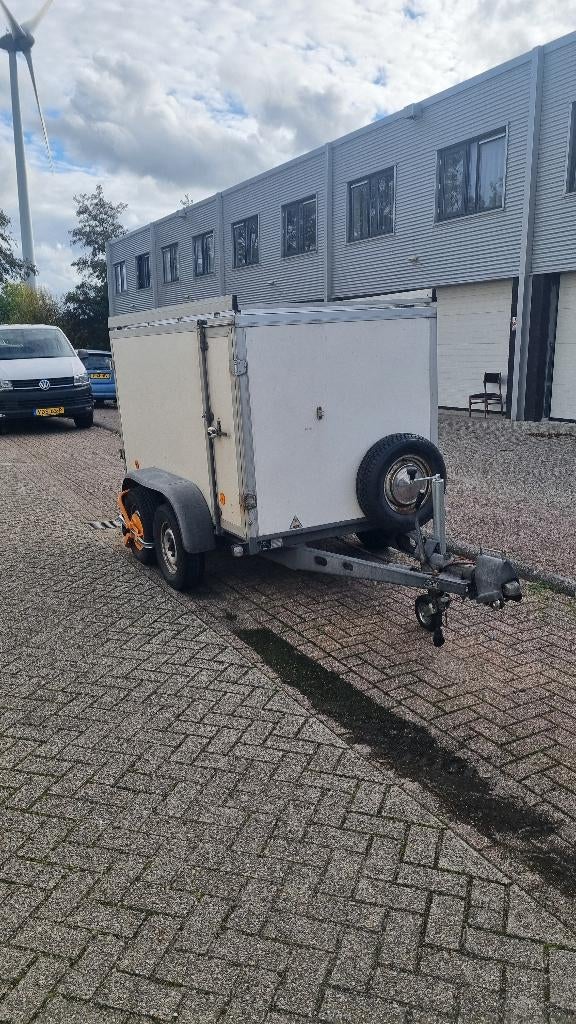 Hapert gesloten tandemasser aanhangwagen aanhanger, Ophalen of Verzenden, Gebruikt