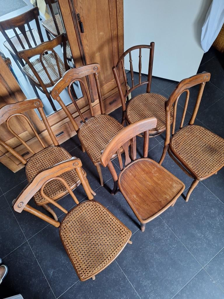 bistro stoelen, Gebruikt, Twee, Bruin, Hout