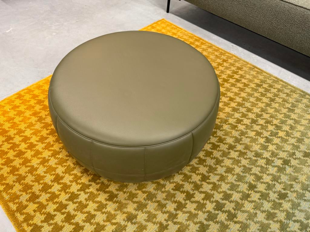 Nieuw Design on Stock Barrell 80 Poef Basque Forrest Leer, Rond, Leer, Eyye, Design on Stock