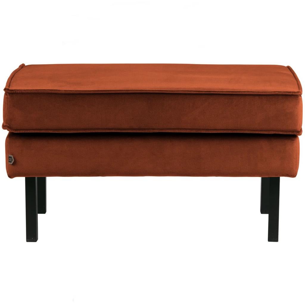 WOOOD Hocker / Poef / Footstool velvet roest, Huis en Inrichting, Banken | Voetenbanken en Poefen, Ophalen, Zo goed als nieuw