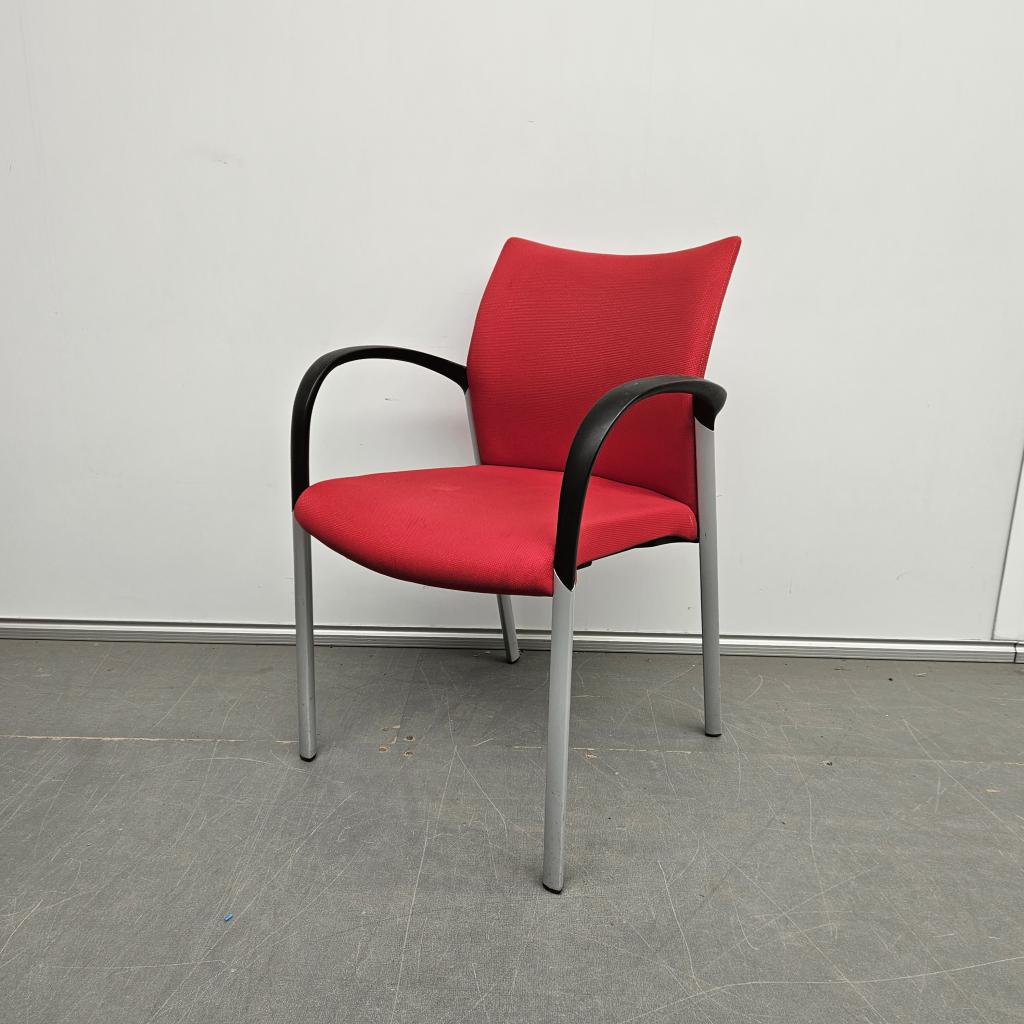 Senator kantoorstoel - rode stoffering, Niet ingevuld, Gebruikt, Niet ingevuld, Niet ingevuld