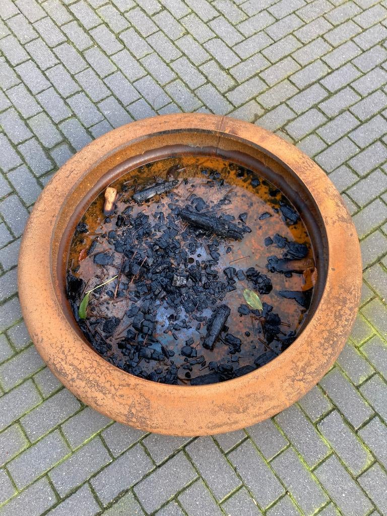 vuurschaal Cortenstaal ca. 110 cm doorsnede, Ophalen, Zo goed als nieuw