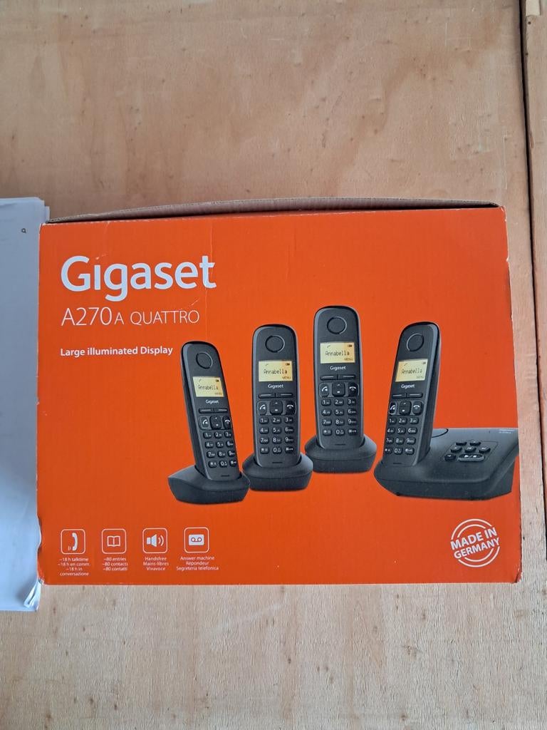 Gigaset A270A Quattro draadloze telefoonset, Telecommunicatie, Vaste telefoons | Handsets en Draadloos, Ophalen, 4 handsets of meer