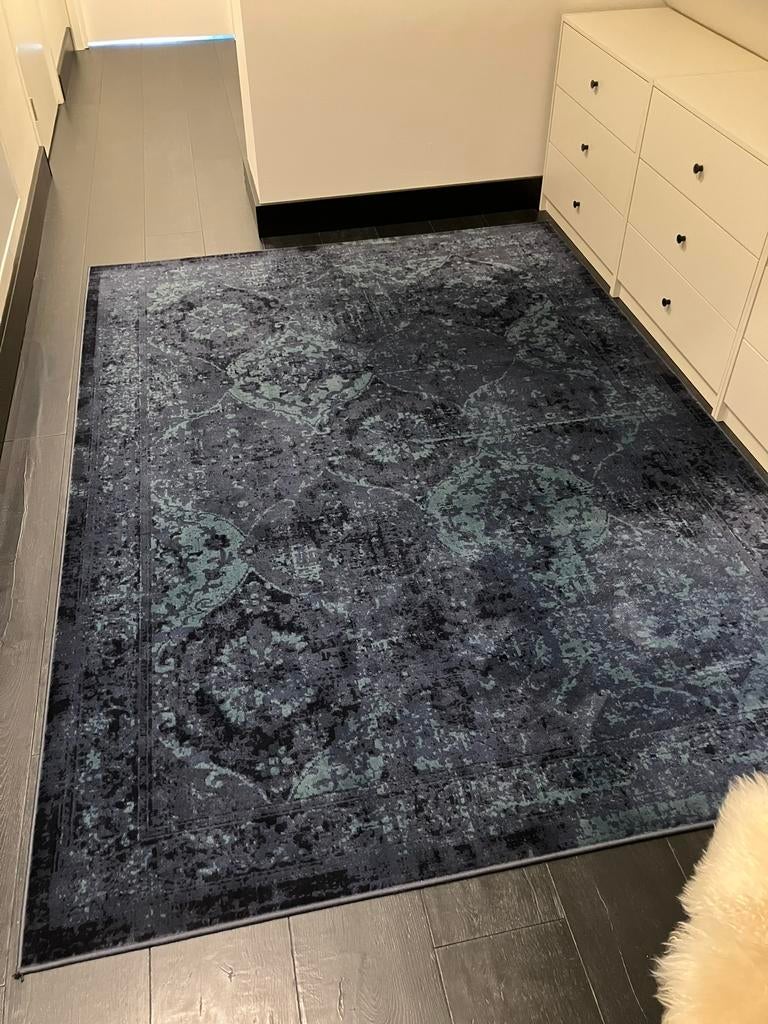 VONSBÄK kleed donker blauw van Ikea, Ophalen, Zo goed als nieuw, Blauw, Rechthoekig