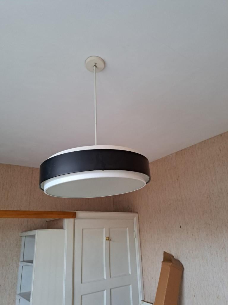 Raak hanglamp plafondlamp lamp vintage R39, Metaal of Aluminium, Ophalen of Verzenden, Zo goed als nieuw, Nvt