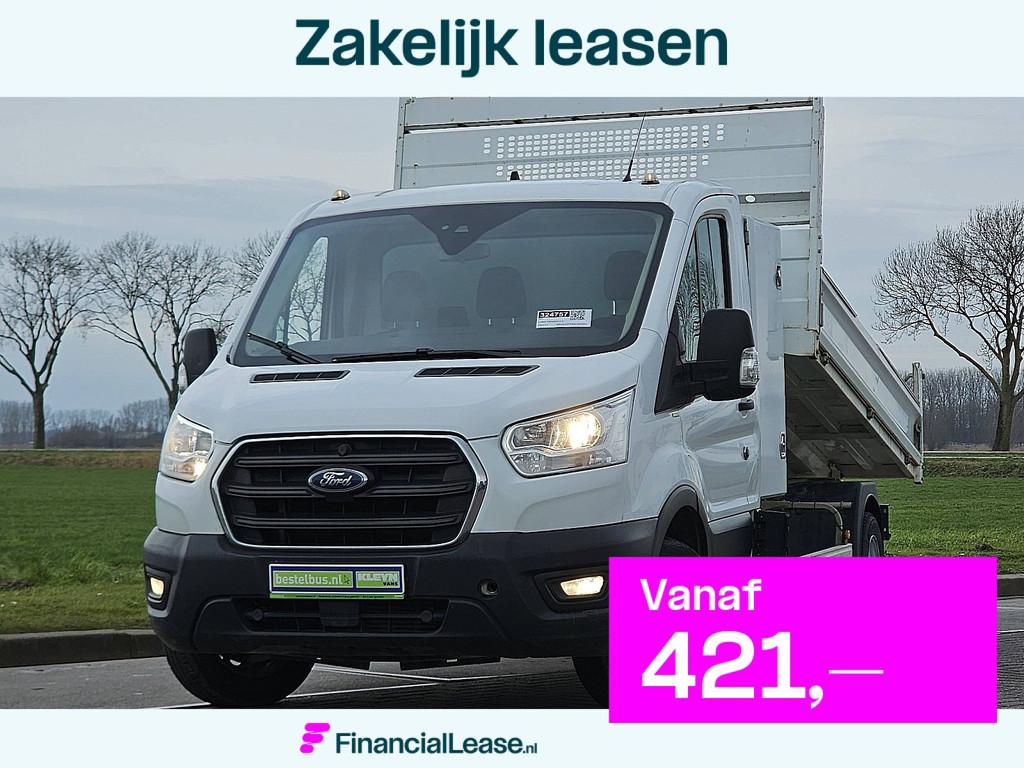 FORD TRANSIT 2.0 kipper kist 170pk ac, Gebruikt, Euro 6, Wit, Bedrijf