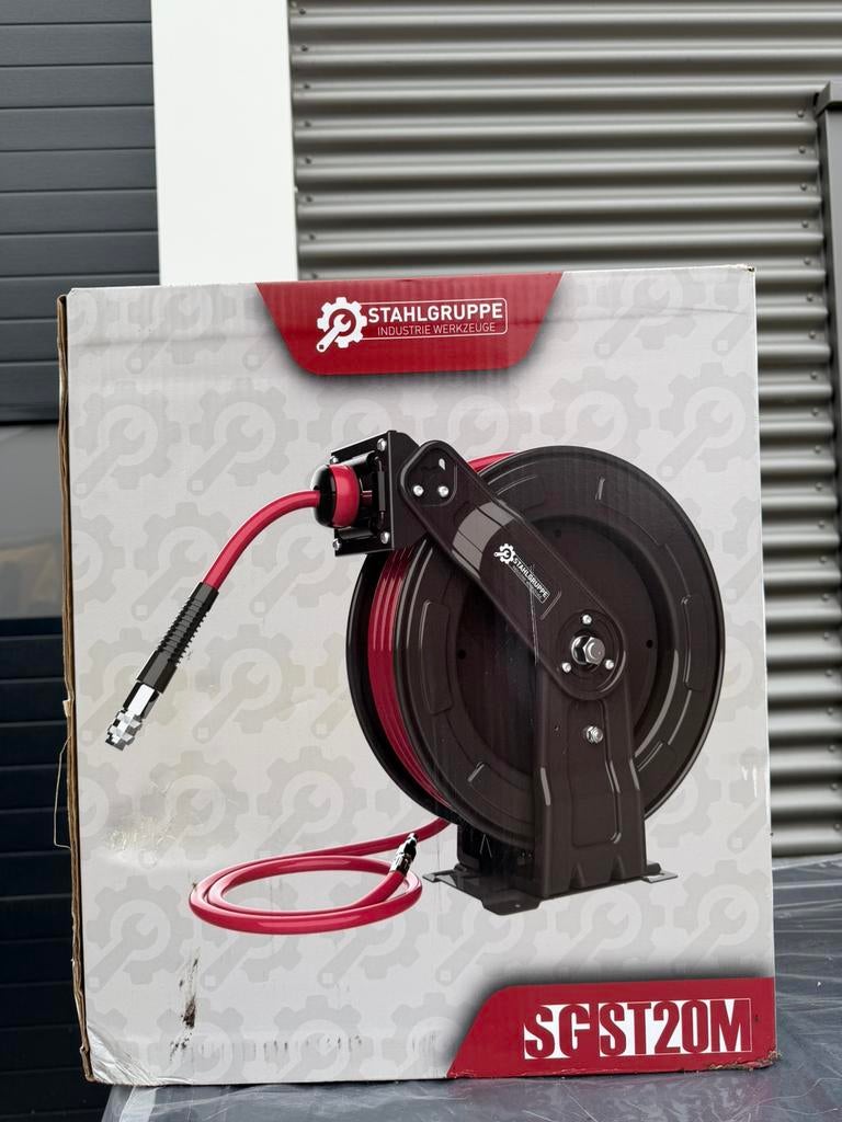 Stahlgruppe Automatische Luchtslanghaspel 20M Nieuw, Ophalen, Zo goed als nieuw