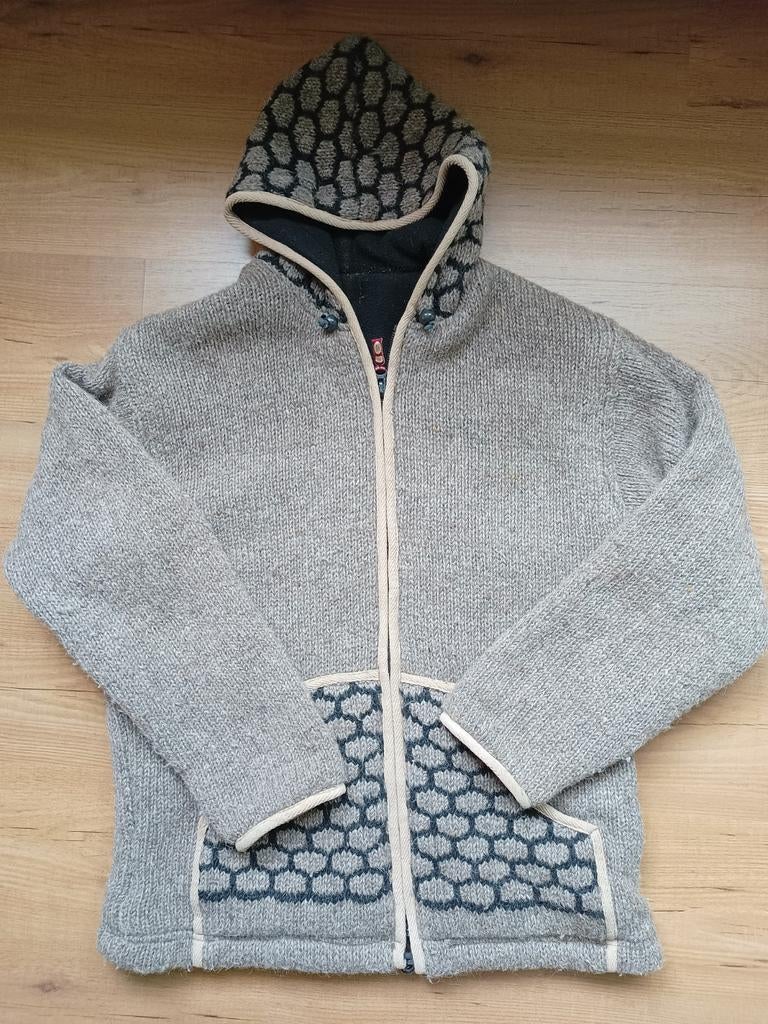 Mooi warm wollen Ixtlan heren vest uit Nepal. Maat L-XL, Maat 56/58 (XL), Ophalen of Verzenden, Ixtlan, Grijs