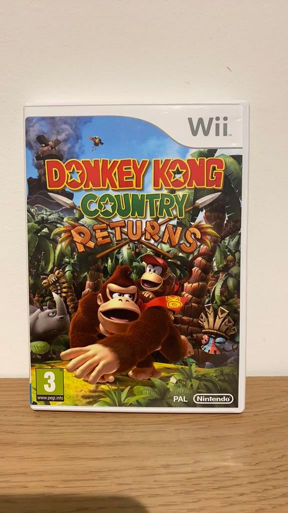 Donkey kong country returns compleet met handleiding, 2 spelers, Eén computer, Ophalen of Verzenden, Zo goed als nieuw