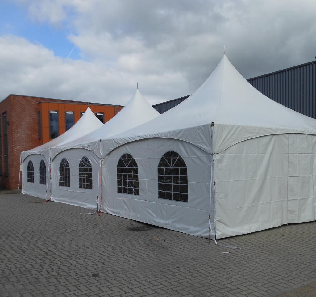 3x Professionele partytent 6x6m Topkwaliteit (pagodetent), Tuin en Terras, Partytenten, Ophalen, Opvouwbaar, 2 meter of meer, Zo goed als nieuw