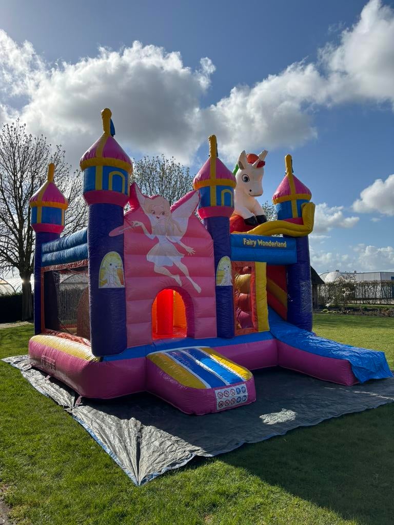 🦄 Mooi springkussen te huur!, Hobby en Vrije tijd, Feestartikelen | Verhuur, Verzenden, Nieuw, Verjaardag