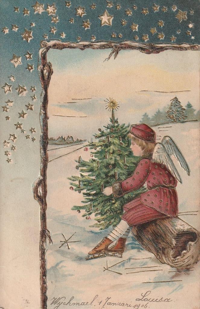 nieuwjaarskaart, Verzenden, Voor 1920, Sterren en Beroemdheden