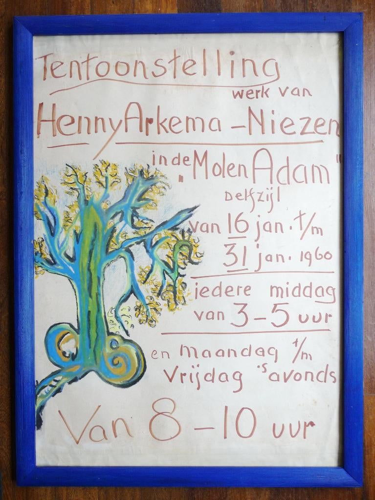 affiche van de Groninger Ploeg schilder Henny Arkema, Antiek en Kunst, Ophalen of Verzenden