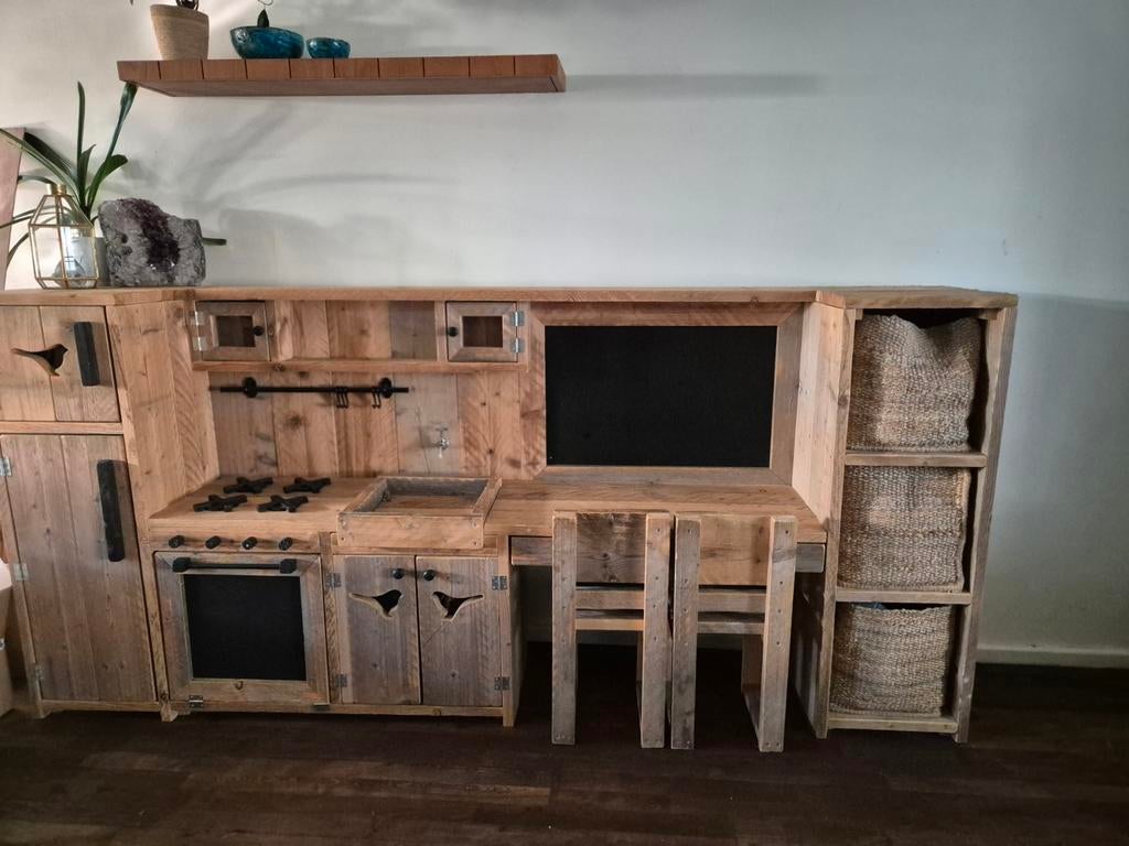 Steigerhouten Speelkast: Bureau, Keuken & Opbergruimte, Ophalen of Verzenden, Zo goed als nieuw, Hout