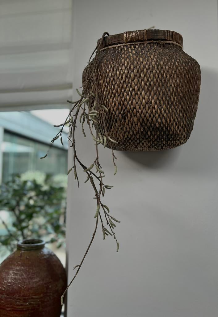 Oude Chinese mand liggend of hangend sober sleets imperfect, Ophalen of Verzenden