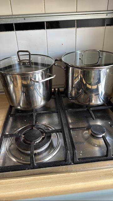 Pannen, Ophalen, Inductieplaat, Pannenset, Zo goed als nieuw