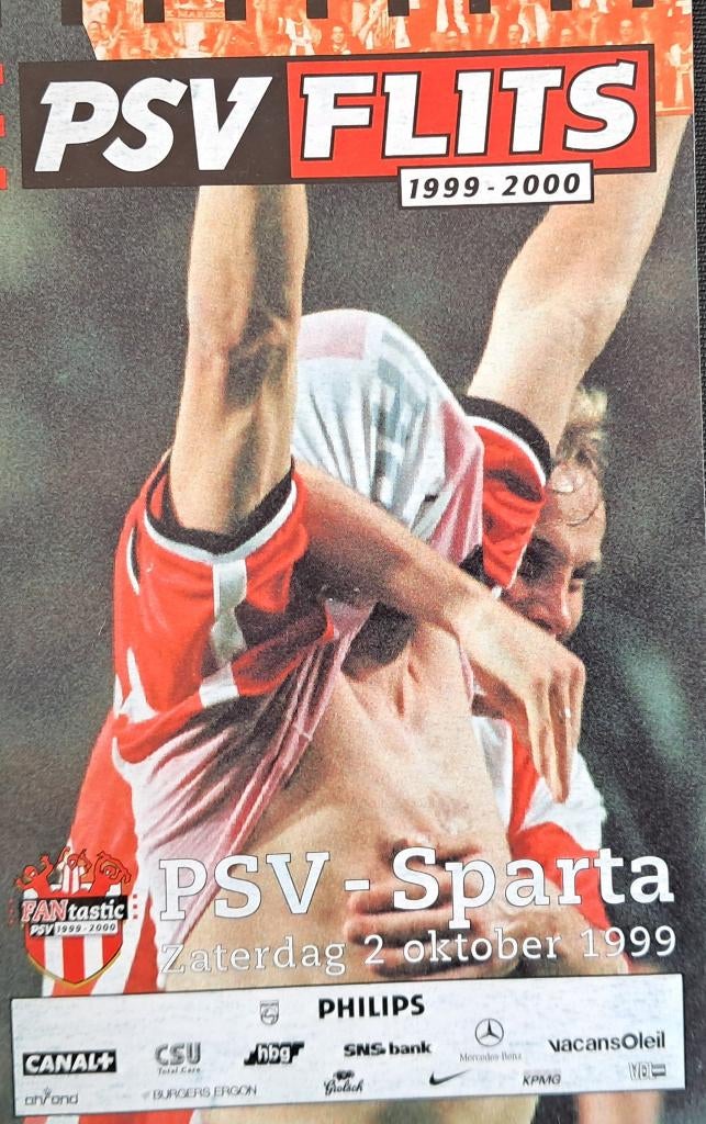 PSV - Sparta 1999/2000, Ophalen of Verzenden, Zo goed als nieuw, PSV, Boek of Tijdschrift