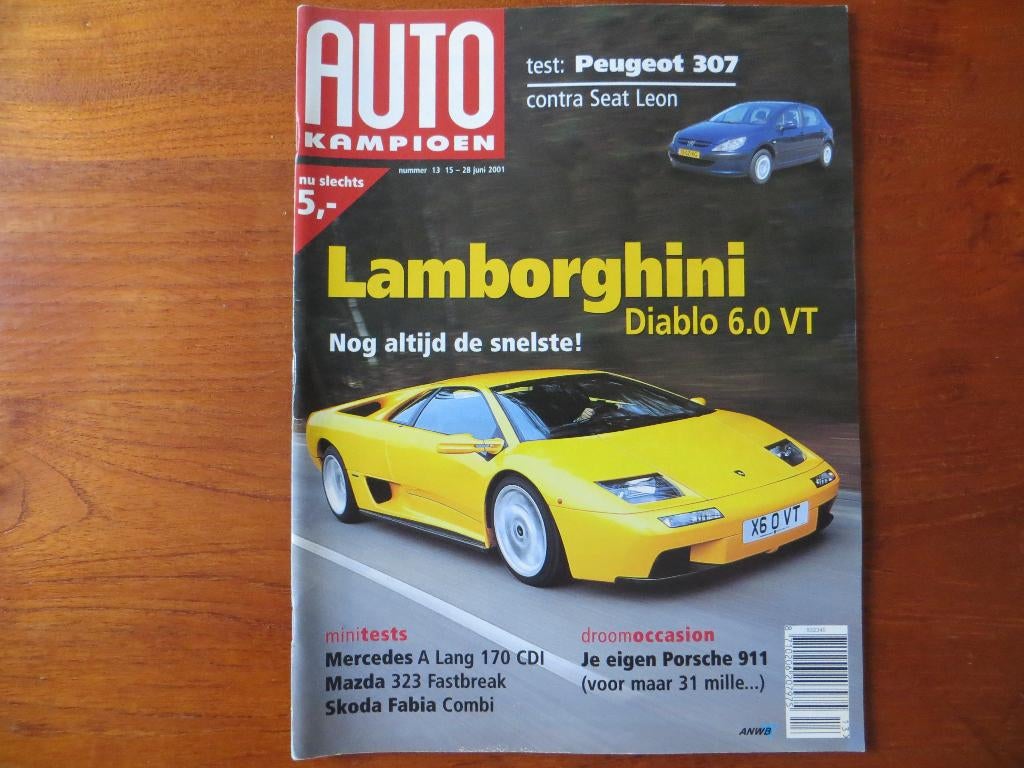 Autokampioen 13 2001 Diablo 6.0, Porsche 911, Donkervoort D8, Ophalen of Verzenden, Nieuw, Porsche