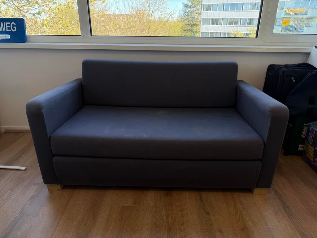 IKEA Slaapbankje (Solsta), Ophalen, Gebruikt, Blauw, Tweepersoons