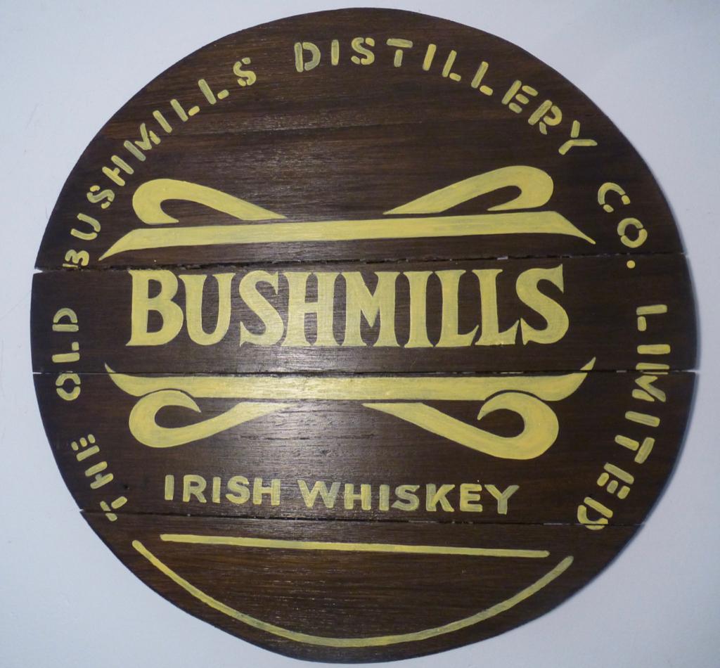 Handgeschilderd Irish pub bord / Bushmills whiskey / mancave, Verzamelen, Reclamebord, Nieuw, DeKameraadschap, Dj.kammeraat@telfort.nl