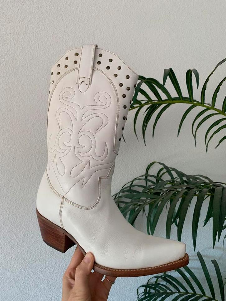 Buffalo cowboylaarzen 38 western boots bohemian laarzen, Kleding | Dames, Schoenen, Hoge laarzen, -, Wit, -