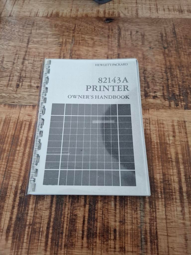 Engelstalig handboek voor 82143A Printer tbv HP-41CV, Ophalen