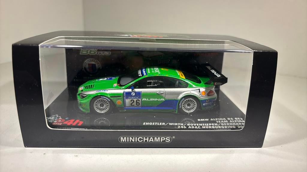 Bmw alpine b6 gt3 24h Nurburgring minichamps 1.43, Auto, Ophalen of Verzenden, MiniChamps, A