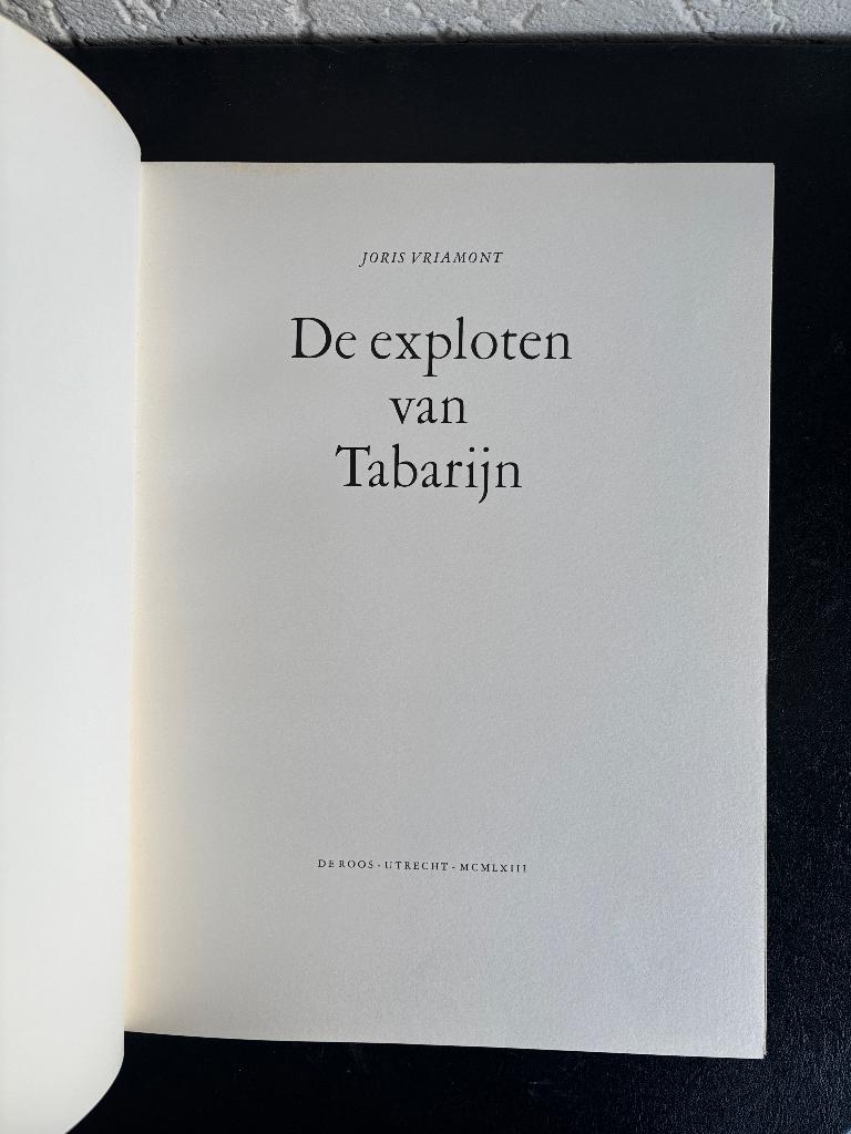 Joris Vriamont - De exploten van Tabarijn - De Roos, 1963, Gelezen, Ophalen of Verzenden, Nederland, Joris Vriamont