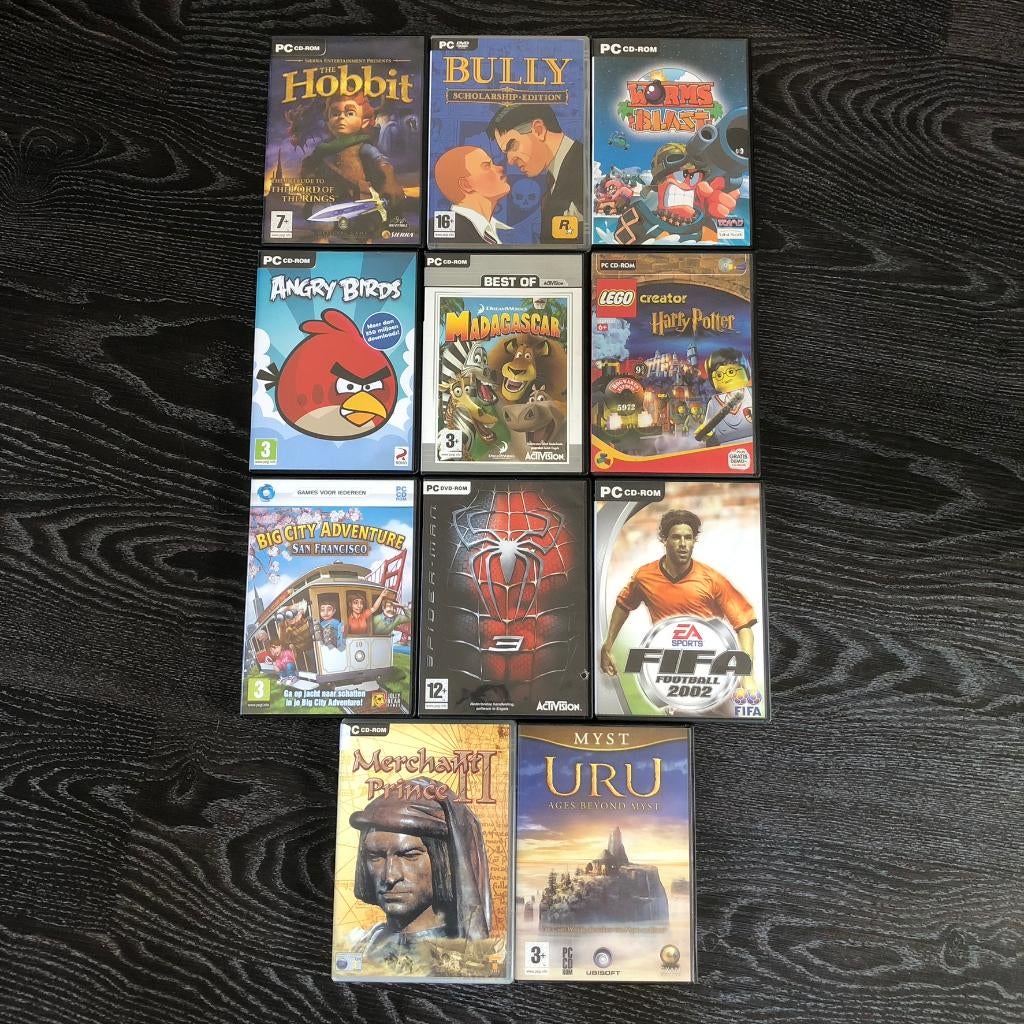 PC CD-ROM en DVD Games - Angry Birds, Bully, Hobbit Spellen, 1 speler, Ophalen of Verzenden, Gebruikt, Vanaf 16 jaar