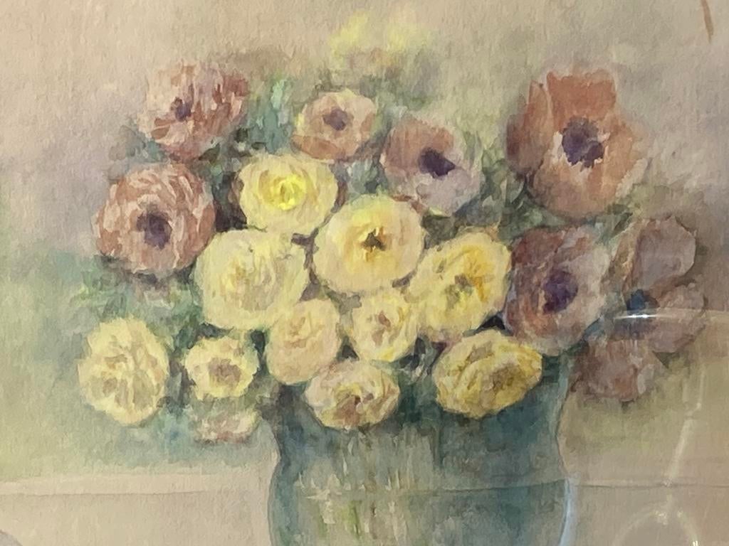 Schilderij stilleven bloemen gesigneerd, Antiek en Kunst, Ophalen of Verzenden