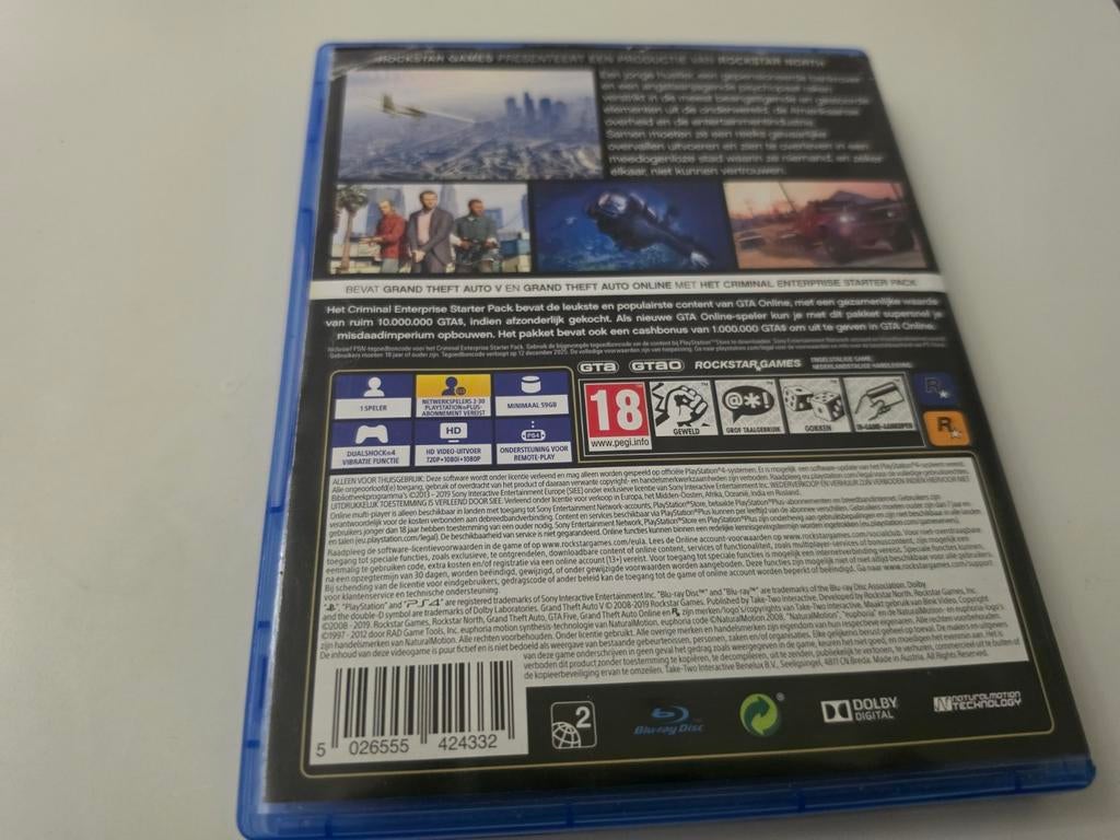 Gta 5 krasvrijvoor Playstation 4 en 5 Lees Beschrijving Aub, Online, Vanaf 18 jaar, 1 speler, Ophalen of Verzenden