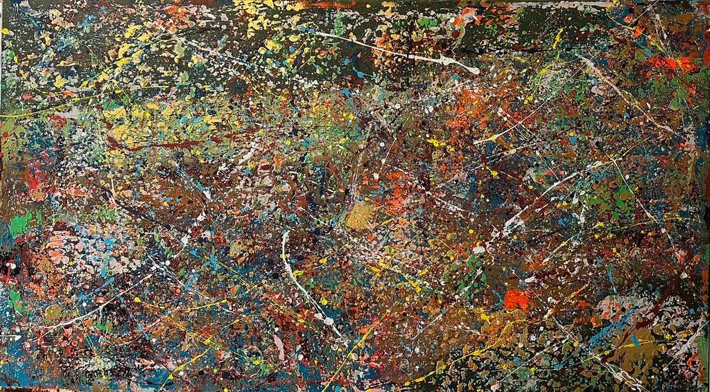 Valera- Kleurrijke abstract- Handgeschilderd- Uniek- XXL, Ophalen of Verzenden