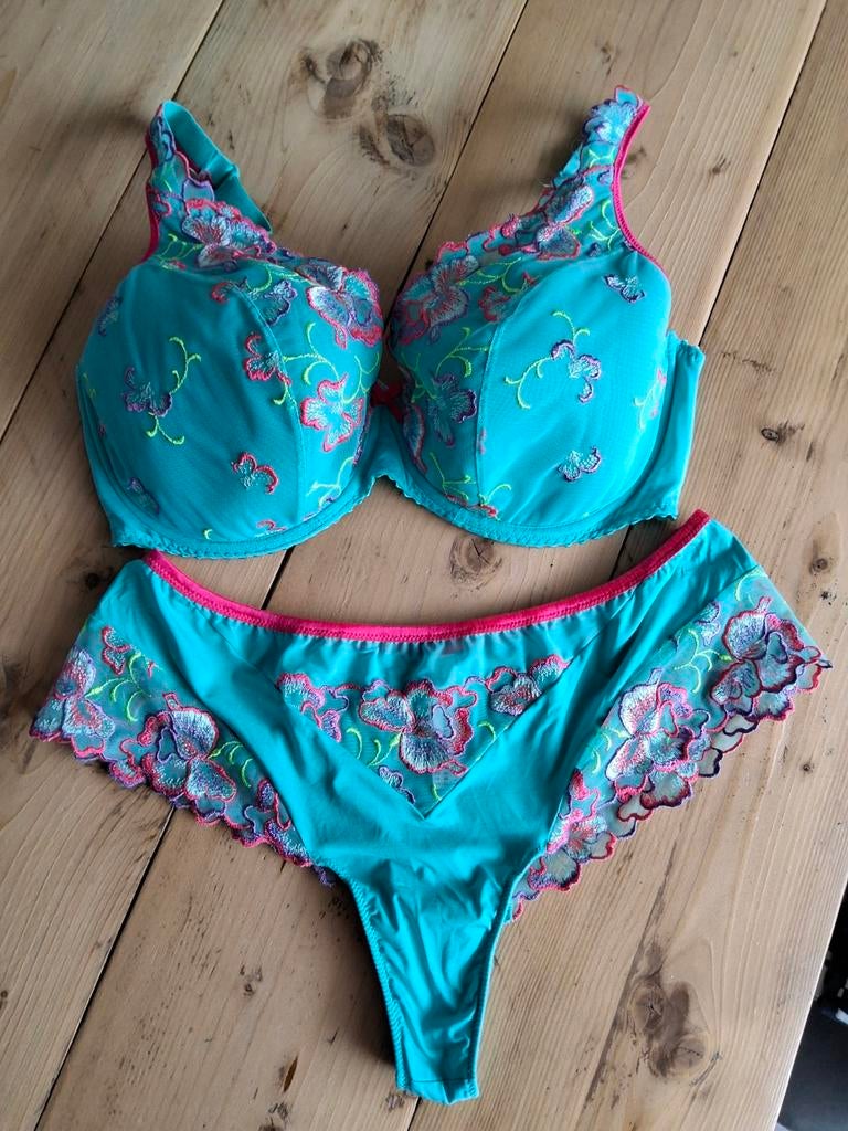 Prima Donna Devdaha plunge set, kleur mermaid,  85E/46, Prima Donna, Verzenden, Groen, Setje
