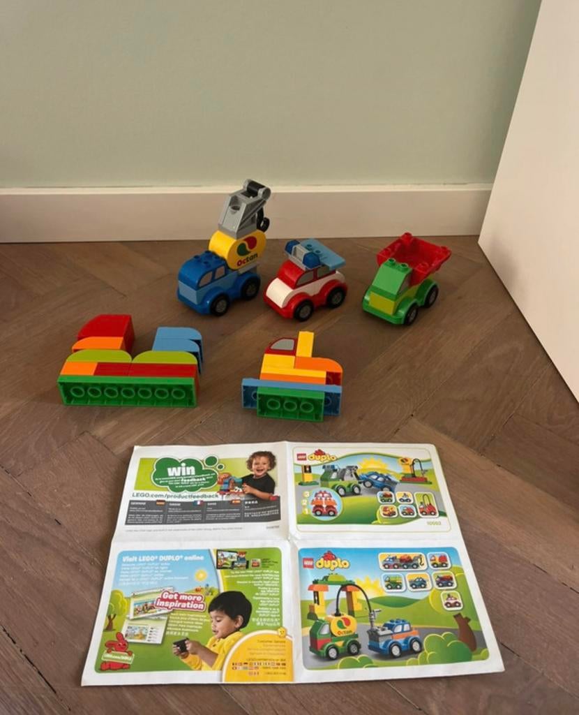 Lego duplo 10552 bouwvoertuigen auto takelwagen politie, Kinderen en Baby's, Speelgoed | Duplo en Lego, Ophalen of Verzenden, Zo goed als nieuw