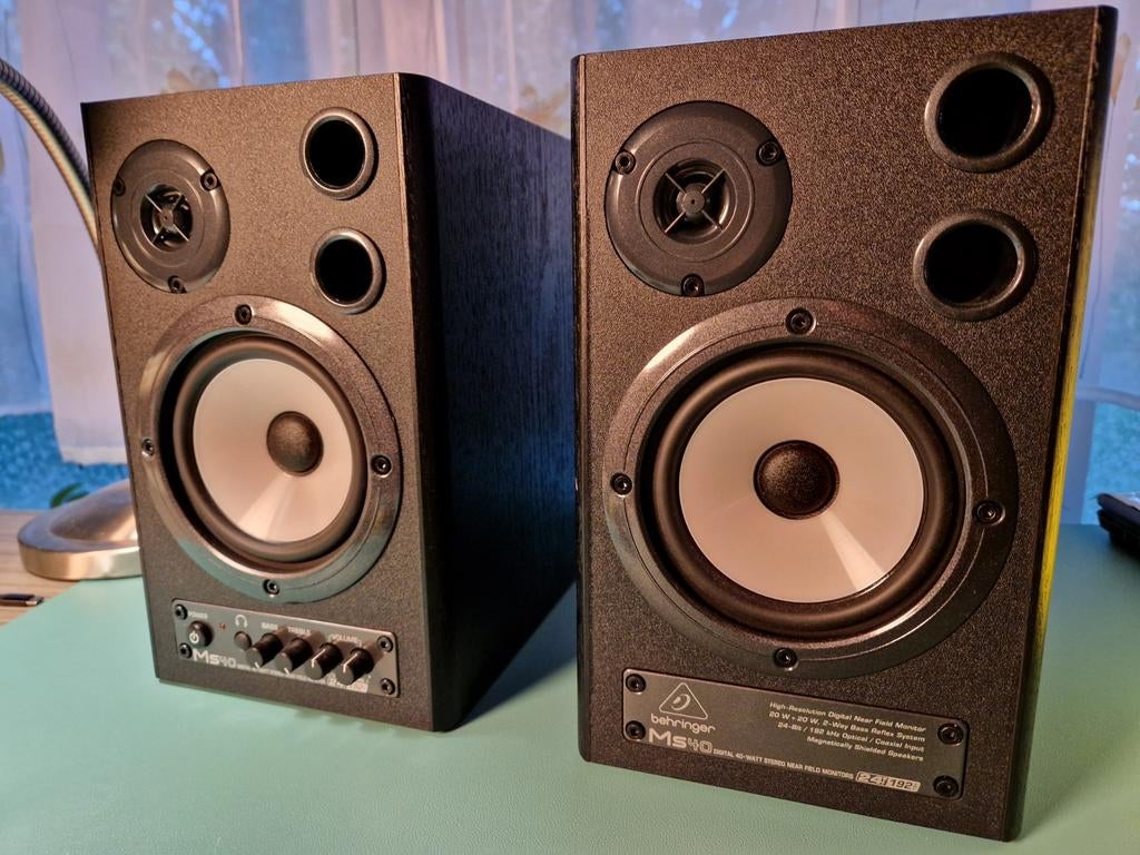 Behringer MS40 Actieve Studio Monitor Speakers (40W), Zo goed als nieuw, Minder dan 60 watt, Front, Rear of Stereo speakers, Ophalen