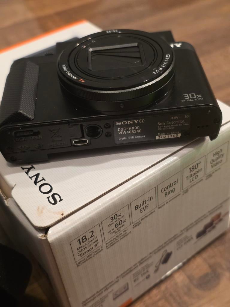 Sony Cybershot DSC-HX90 – compact en krachtige camera, Ophalen of Verzenden, Zo goed als nieuw, Sony