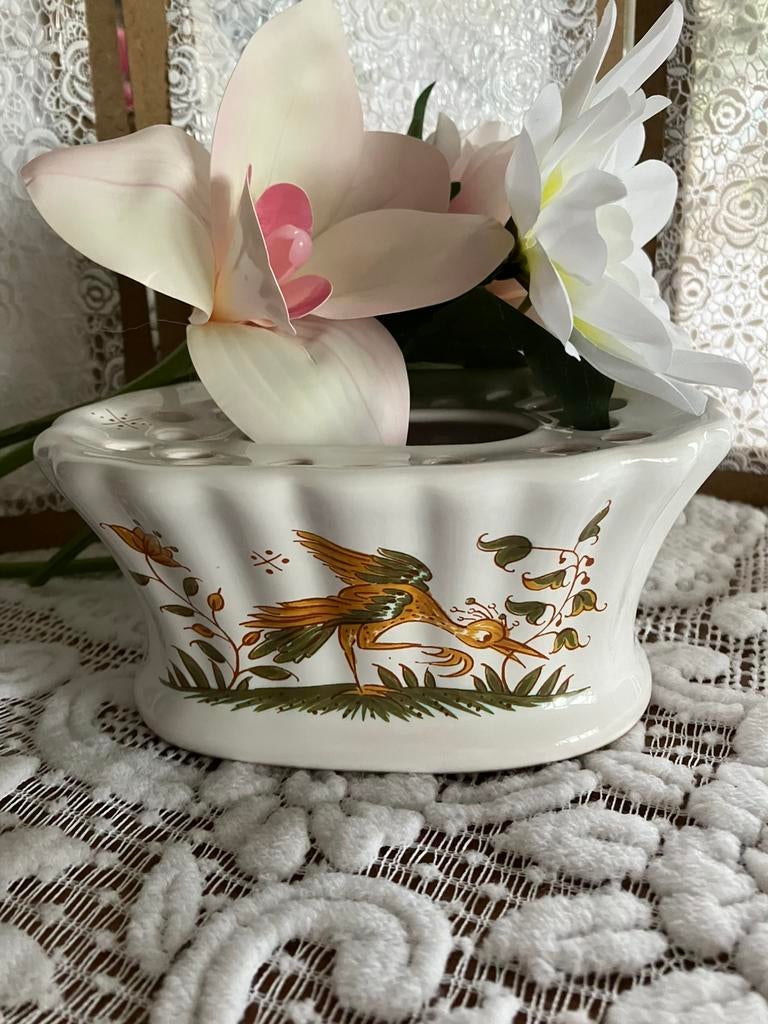 Vintage Bloemschikker / vass van Moustiers Frankrijk, Ophalen of Verzenden