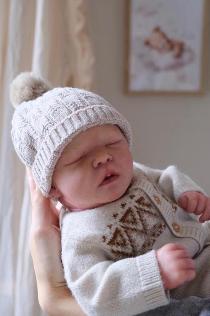 Reborn pop darren asleep realborn poppen reborns, Verzamelen, Poppen, Ophalen of Verzenden, Nieuw, Pop, Levensecht of Reborn