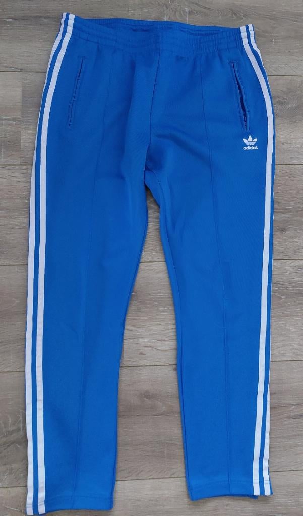 Adidas trainingsbroek, Ophalen, Blauw, Maat 42/44 (L), Zo goed als nieuw
