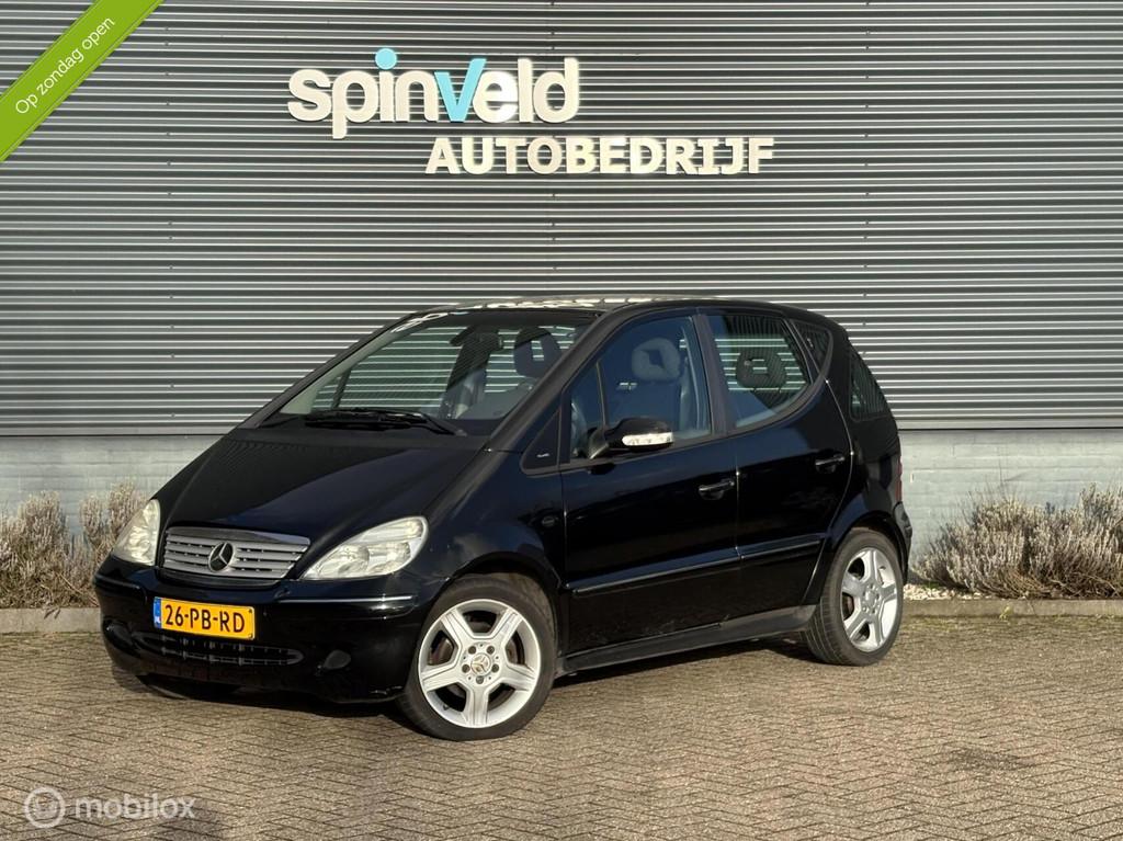 Mercedes A-klasse 160 Avantgarde - Bijgeluid motor -, 400 kg, Leder en Stof, Zwart, Bedrijf