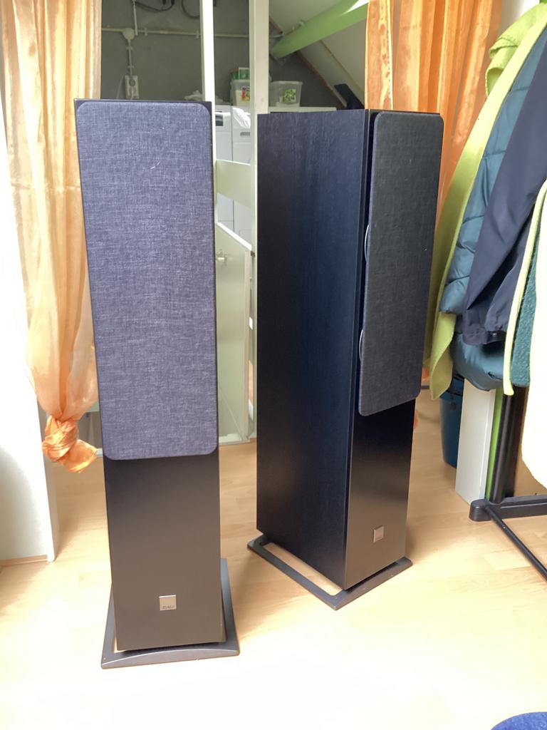 DALI OBERON 7 – 2 stuks vloerluidsprekers, Zo goed als nieuw, 120 watt of meer, Front, Rear of Stereo speakers, Ophalen