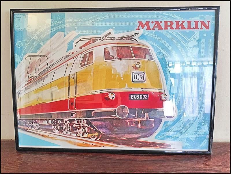 Prachtig MARKLIN Reclame Poster Affiche in Frame mooi kado, Hobby en Vrije tijd, Modeltreinen | Overige schalen, Nieuw, Wagon